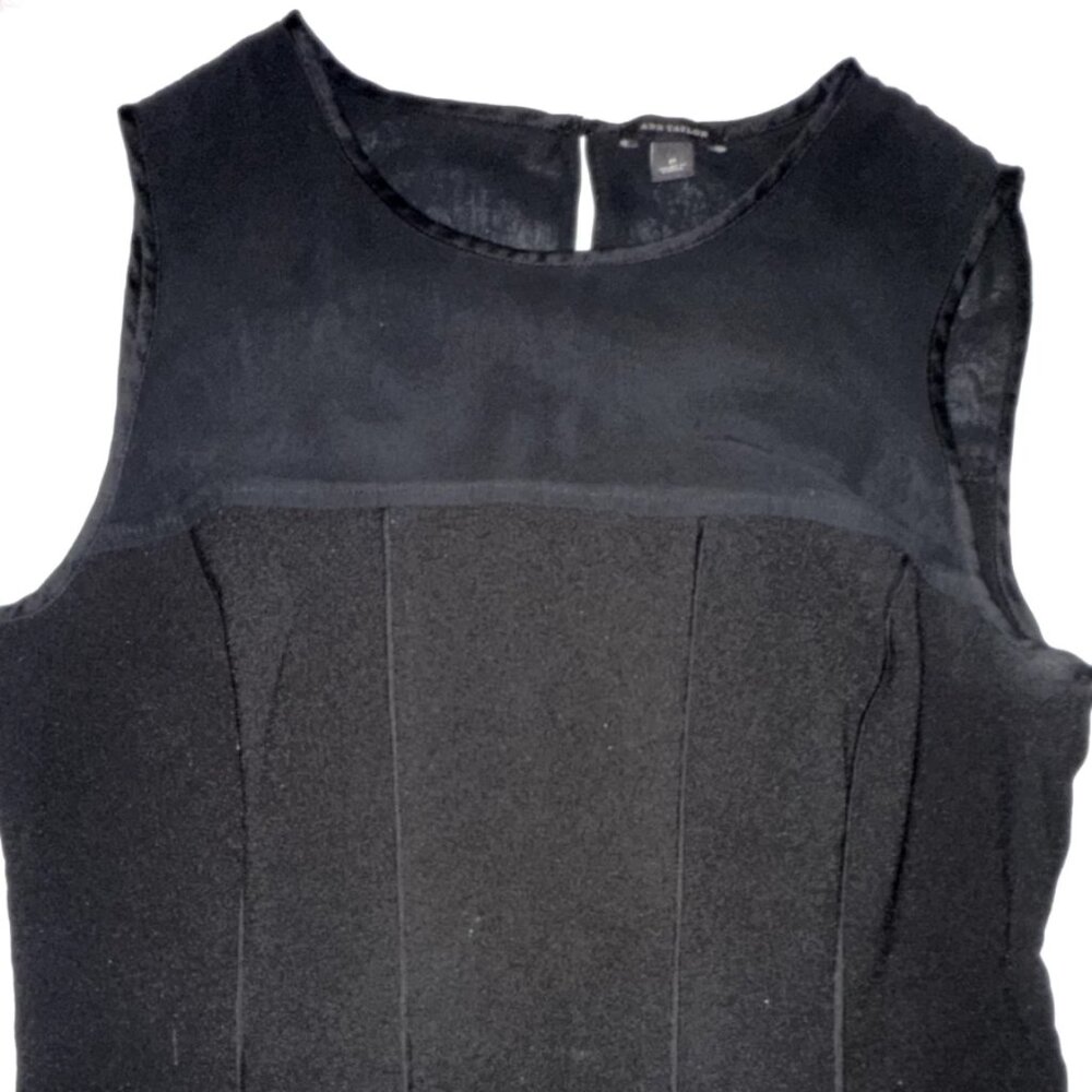 Ann Taylor Black Business Casual Blouse | Women’s Size 8 | Office/ Formal Wear